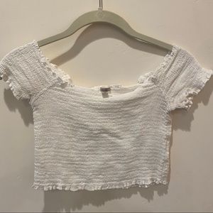 White off shoulder top